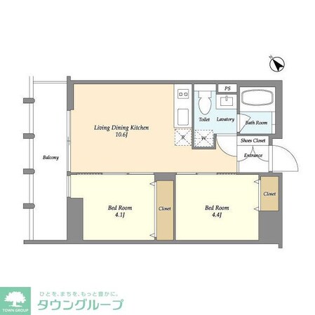 The Grand Terrace Wakabayashiの物件間取画像